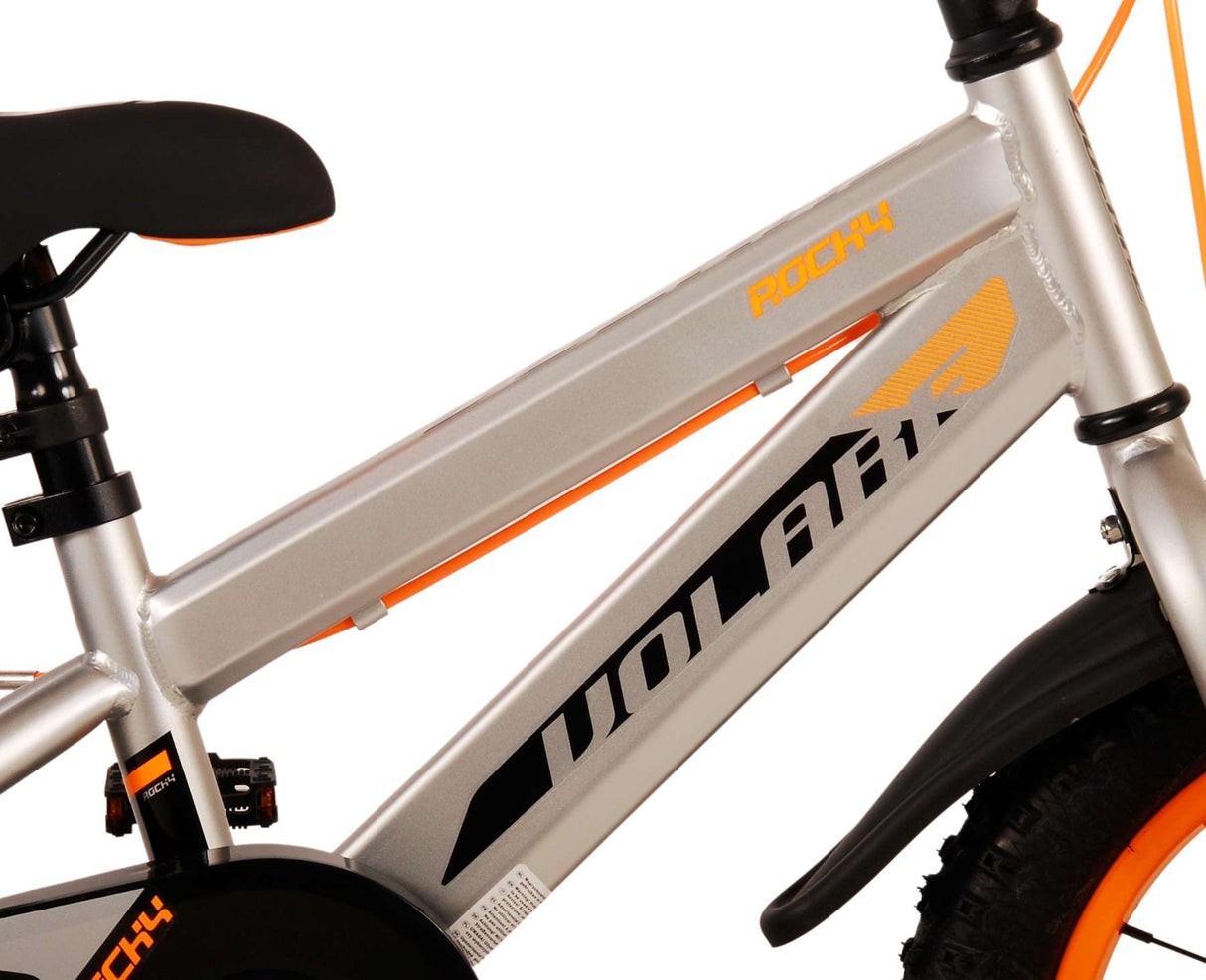 Volare Rocky Children's Bike Boys 14 Zoll grau zwei Handbremsen