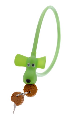 PexKids Fahrradschloss Flappie der Wachhund – 10 mm x 58 cm – Grün