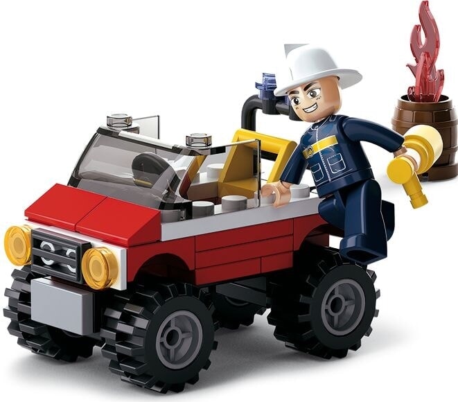 Sluban Feuerwehrjeep: 58 Stück (m38-b0621)