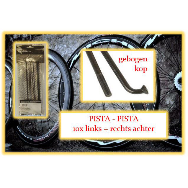 Miche Speiche Pista Pista 287mm la+ra silber (10Stk)