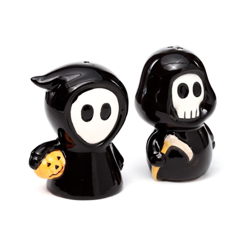 Totenkopf-Geisterjunge-Salz- und Pfefferstreuer