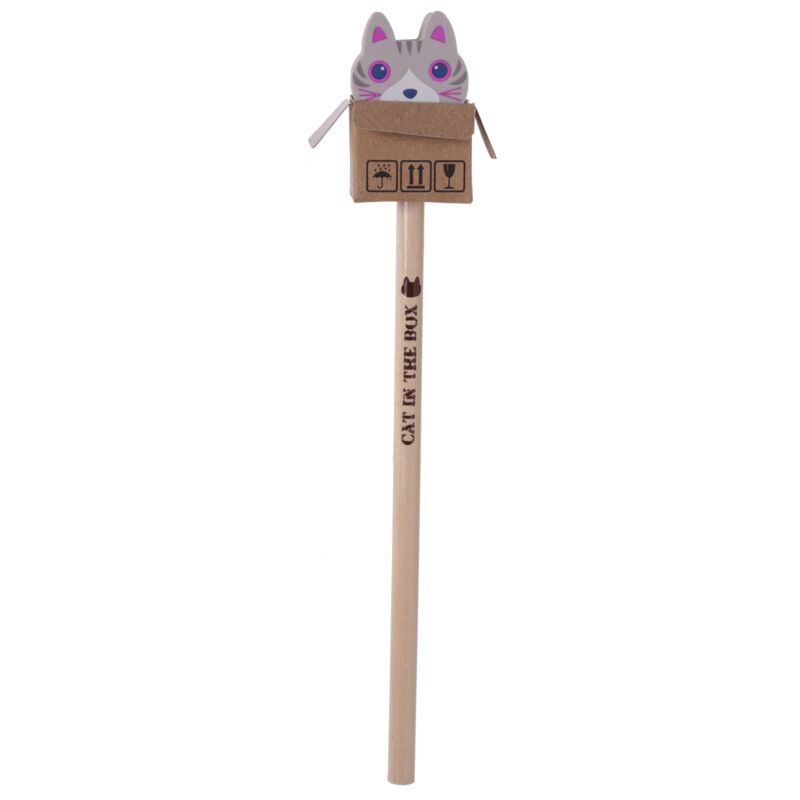 Katze im Kasten - Radierstift