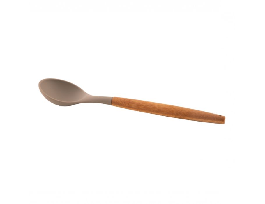 Point Virgule Servierlöffel – Silikon – Bambusgriff – Taupe