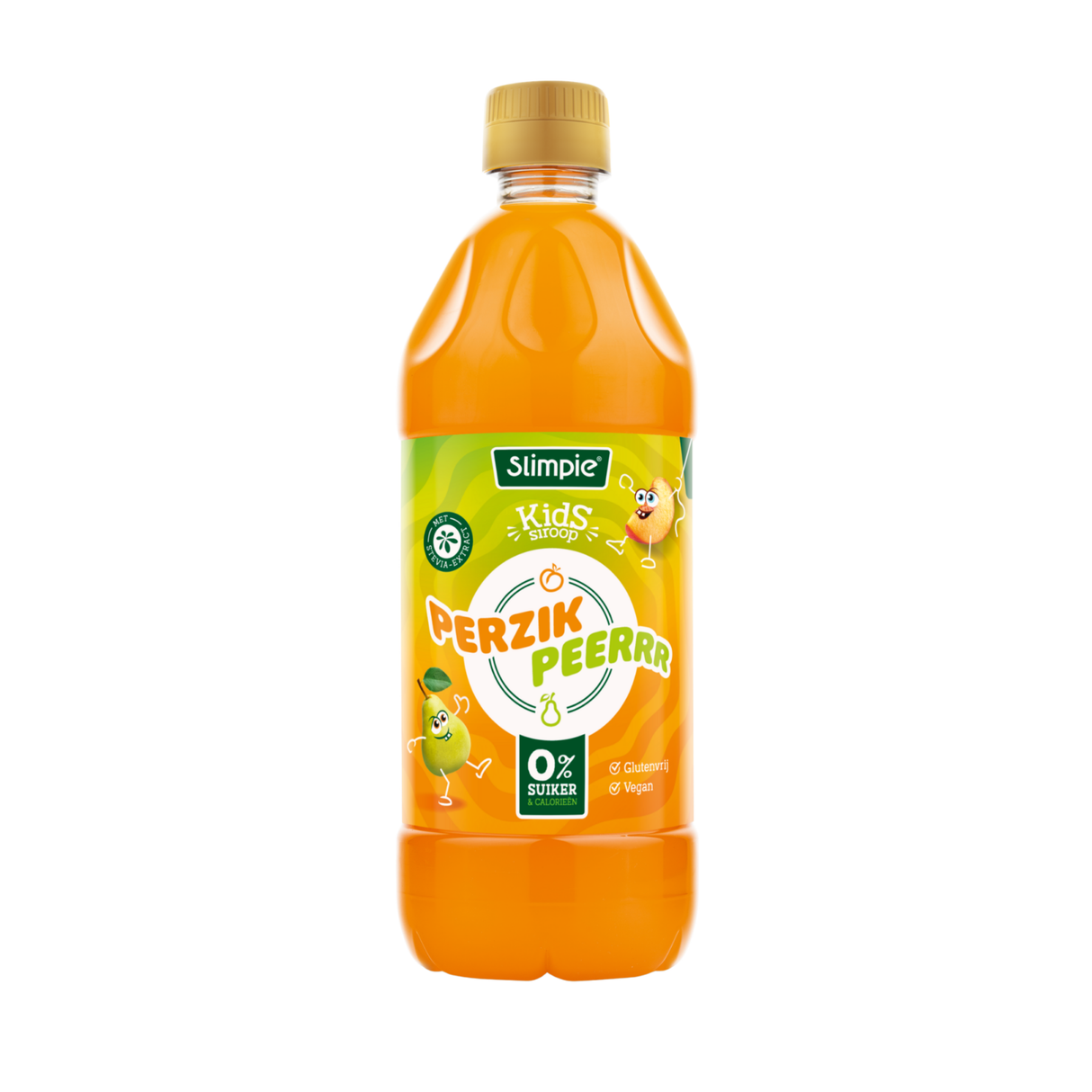 Slimpie perzik peer kids siroop suikervrij (6x 580 ml)