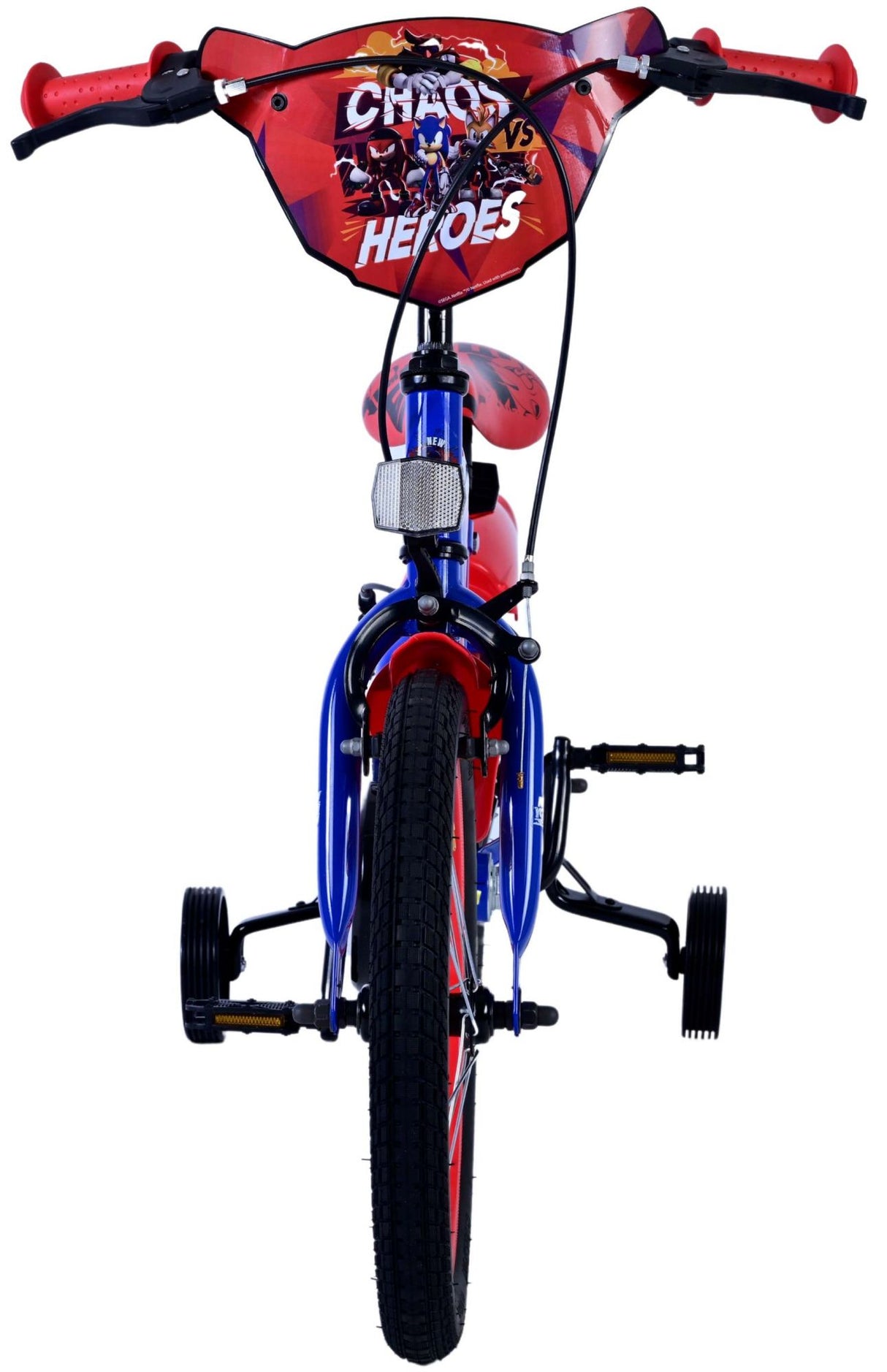 Sonic Prime Children's Bicycle - Jungen - 16 Zoll - Blaurot - Zwei Handbremsen