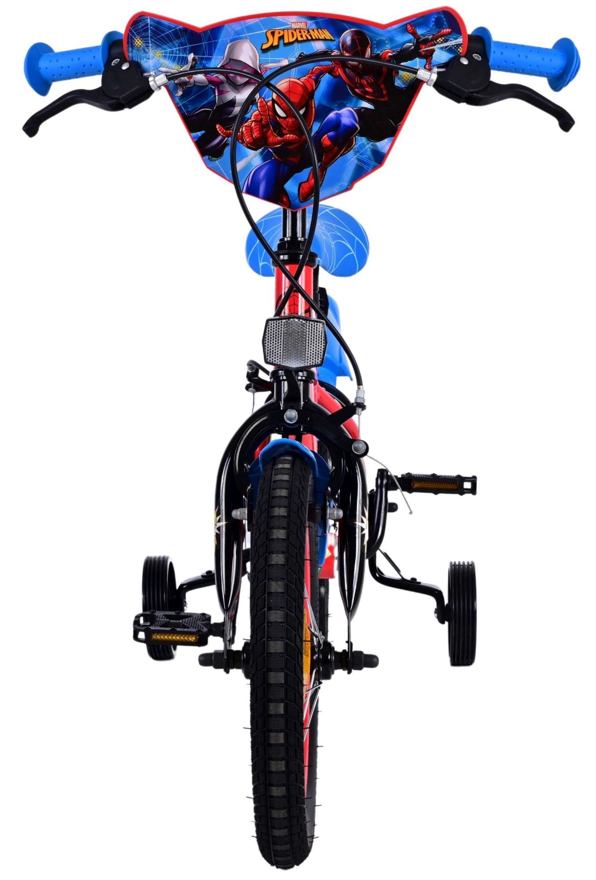 Spiderman Ultimate Spider - Man Kinderbike - Jungen - 14 Zoll - Blaurot - Zwei Handbremsen