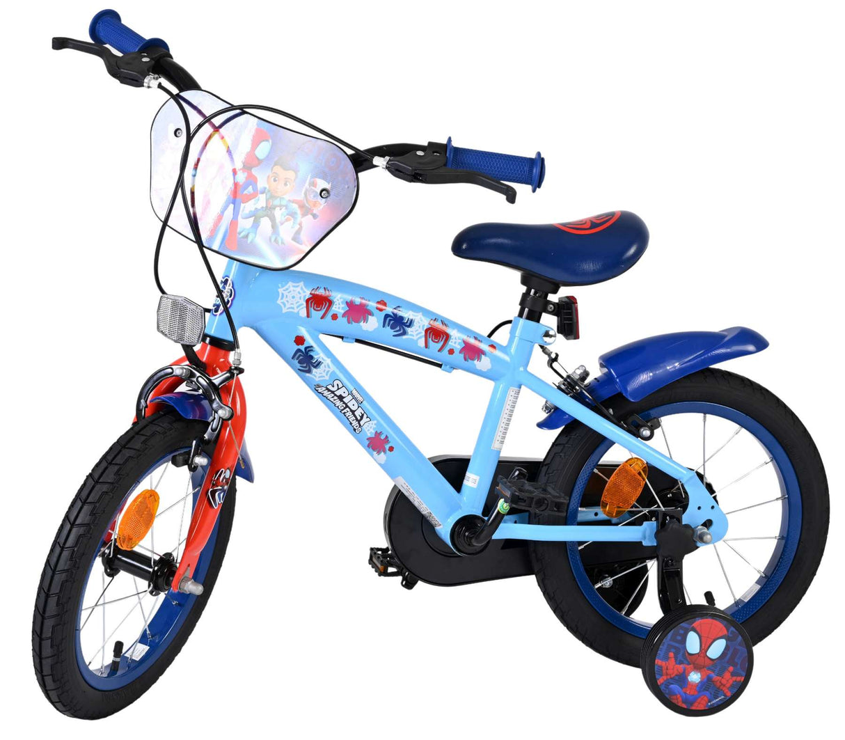 Spidey und seine tollen Freunde Spidey Kinderfahrrad – Jungen – 14 Zoll – blau rot – zwei Handbremsen