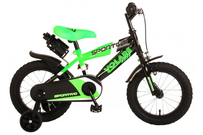 Volare Sportivo Kinderbike Jungen 14 Zoll neongrün schwarz 95% versammelte sich