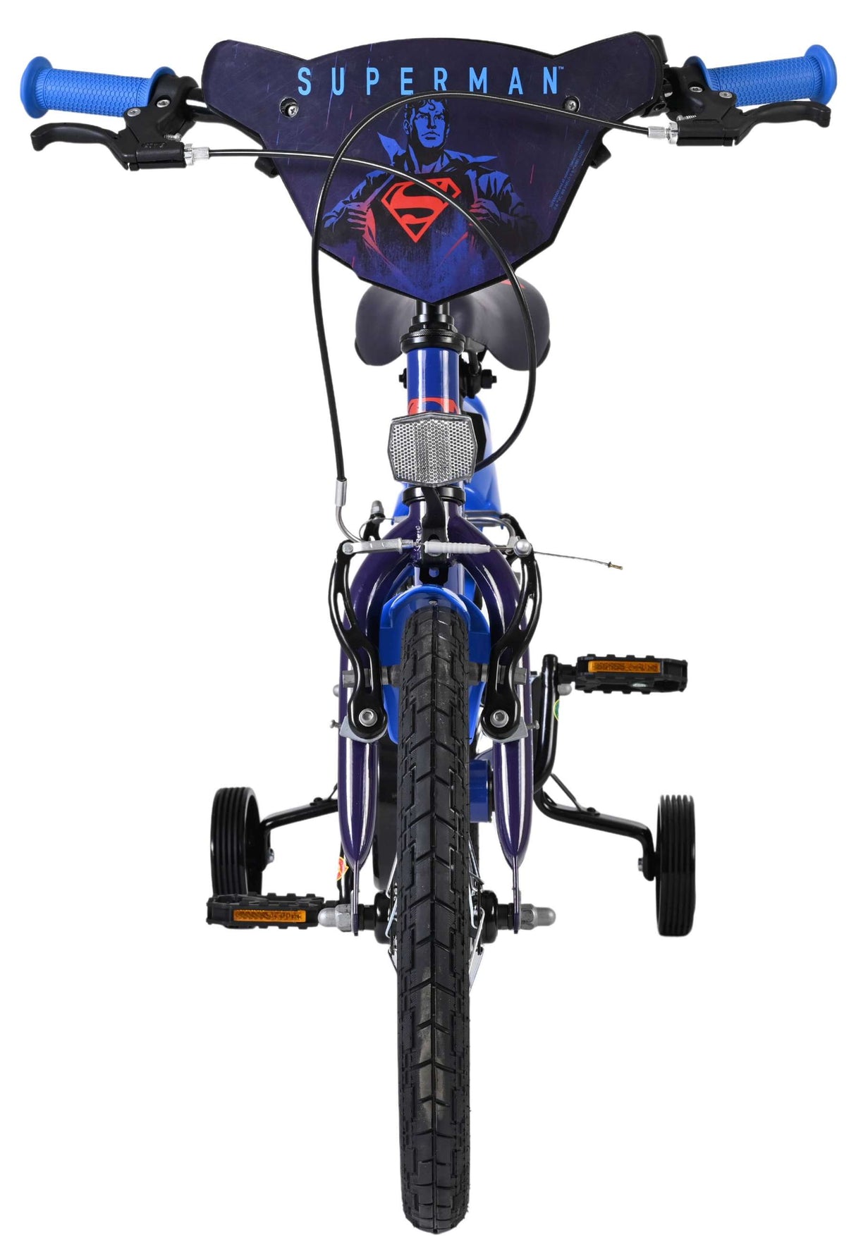Superman Kinderfahrrad – Jungen – 16 Zoll – Blau – zwei Handbremsen