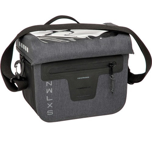 Neues Looxs Varo -Lenkerbeutel - wasserdichtes Nylon - Grau - Fahrrad