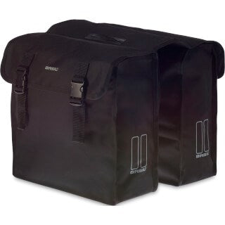 Basilikum Mara XL Doppelfahrradbeutel - 35L - Wasser -Repellent - Reflektieren - Schwarz