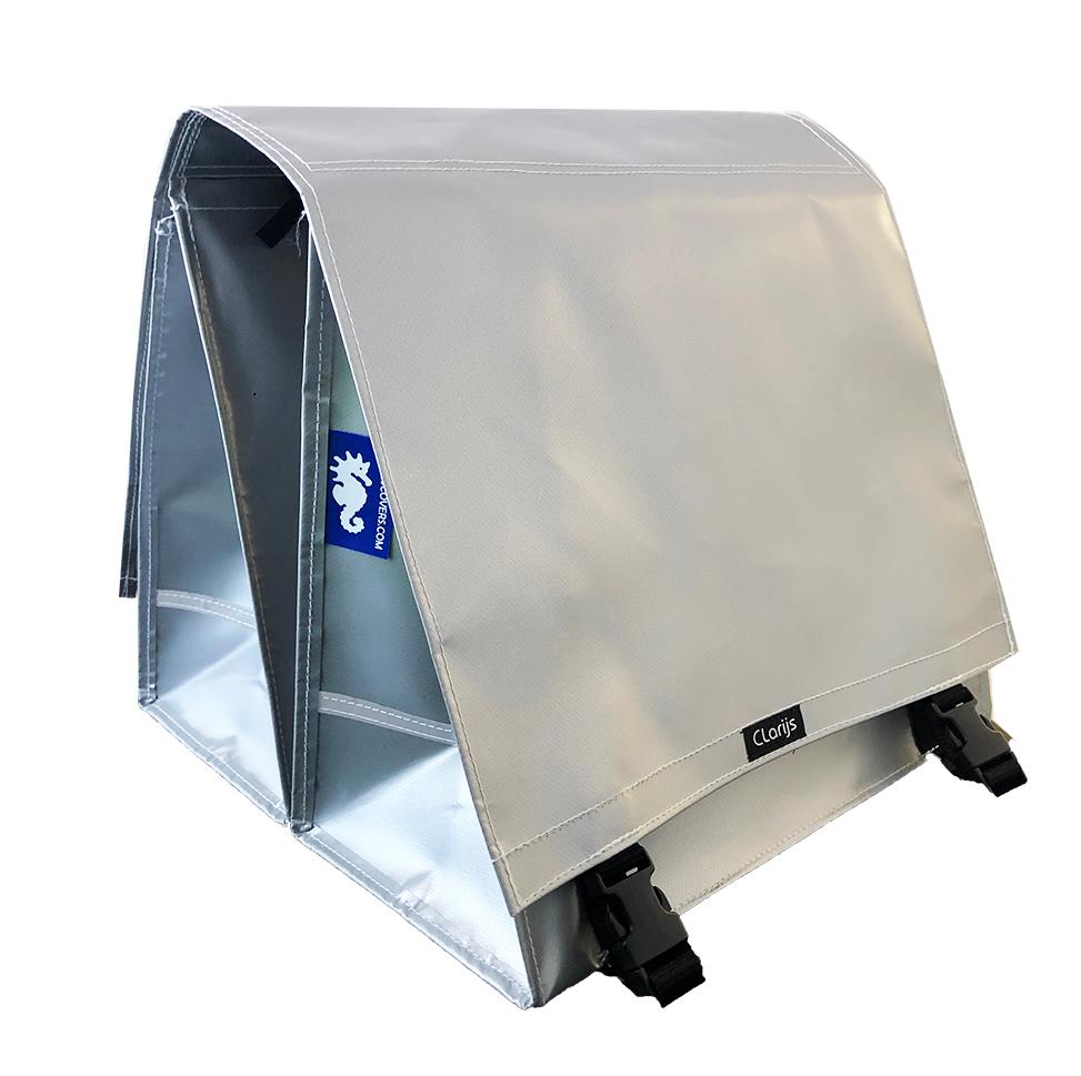 Clarijs Fahrradtasche Doppell PVC 40l mit Ausschnitt Silber