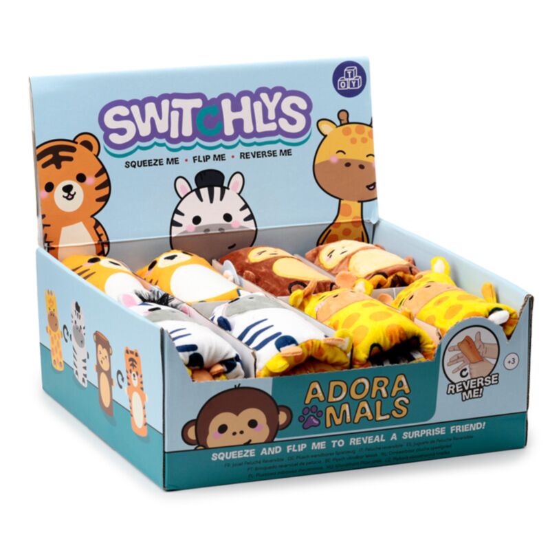 Switchlys Adoramals Zebra-Giraffen-Tiger-Affen-Spielzeug