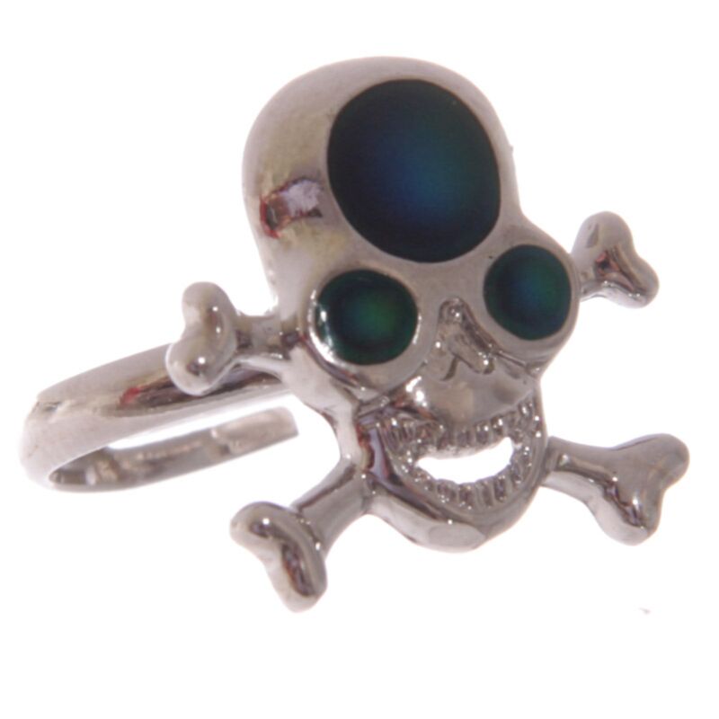 Stimmungsring mit Totenkopfknochen