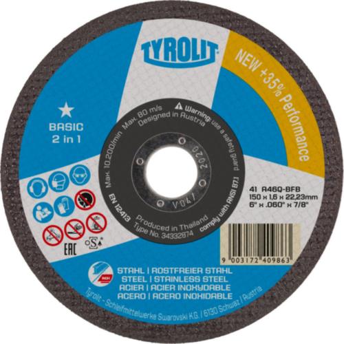 Tyrolit dss 125x2,5mm a30q-bf basic st edelstahl | 25 Stück