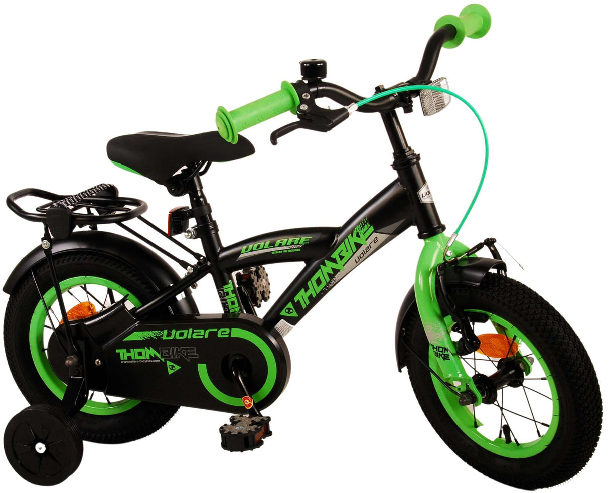 Volare Thombike Children's Bicycle - Jungen - 12 Zoll - schwarzes Grün