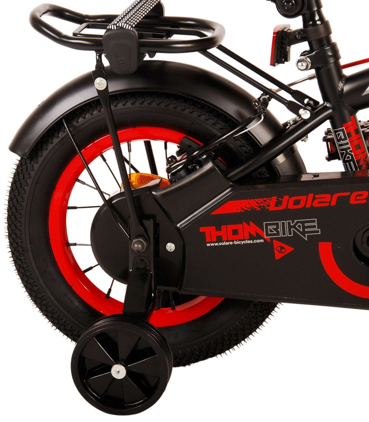 Volare Thombike Kinderbike Jungen 12 Zoll schwarz rote zwei Handbremsen