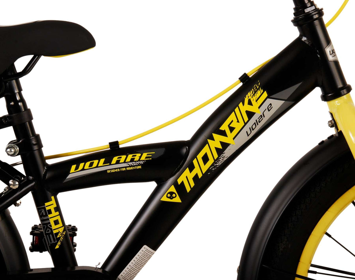 Volare Thombike Kinderbike Jungen 18 Zoll schwarz gelb zwei Handbremsen