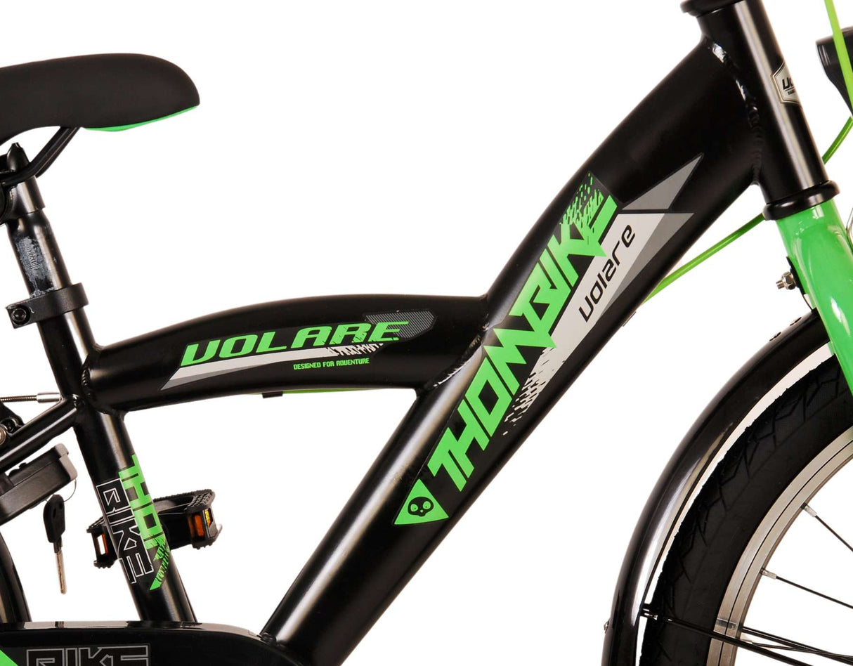 Volare Thombike Kinderbike Jungen 20 Zoll schwarzgrün zwei Handbremsen