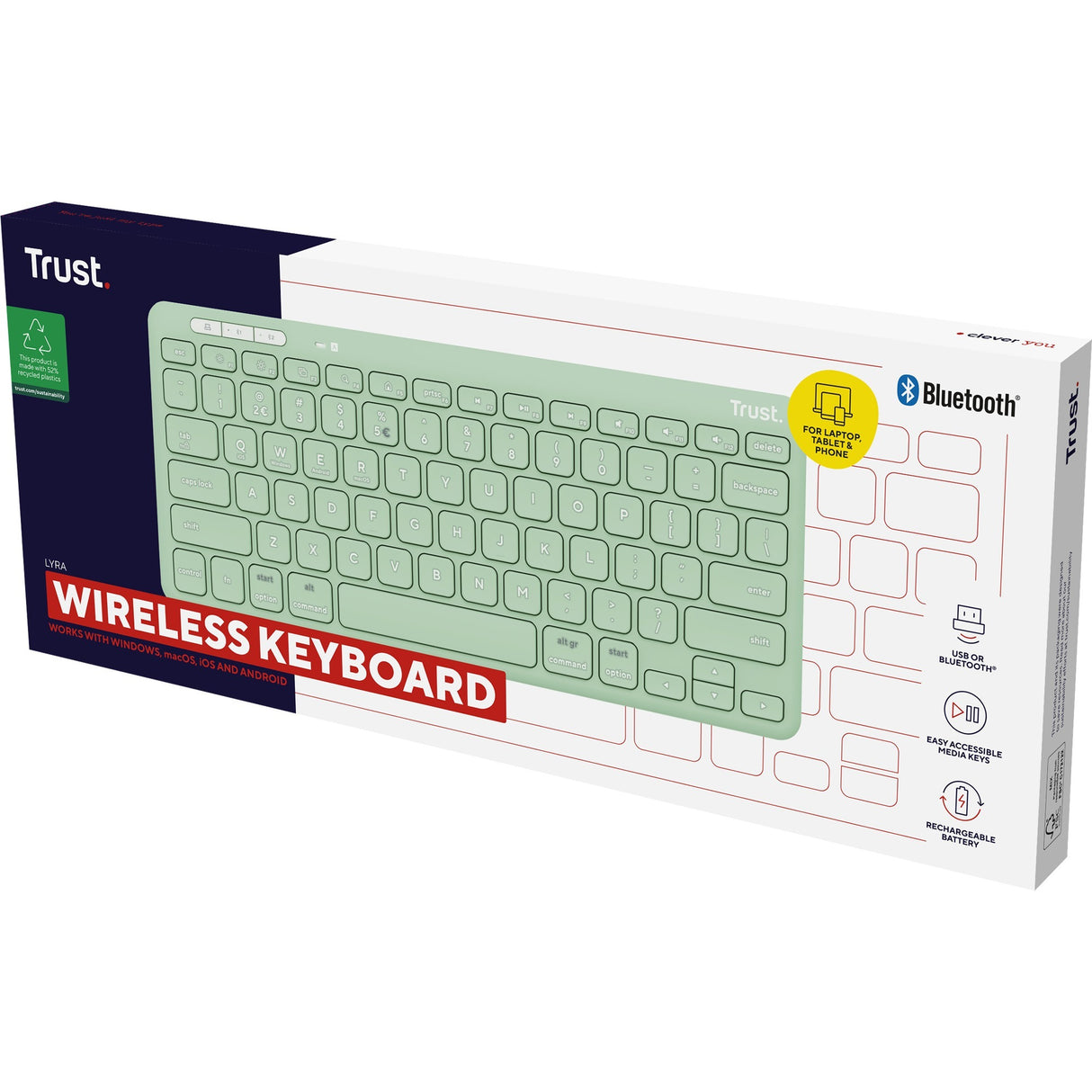 Vertrauen Sie Lyra Compact Wireless Tastatur