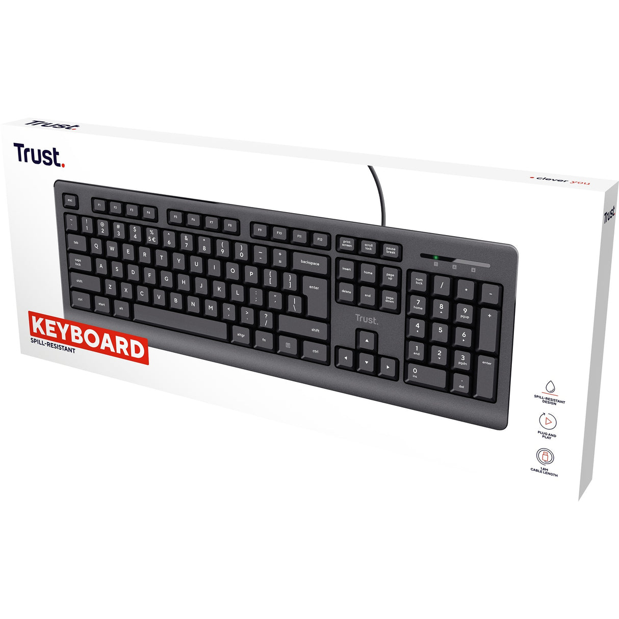 Vertrauen Sie der kabelgebundenen Tastatur
