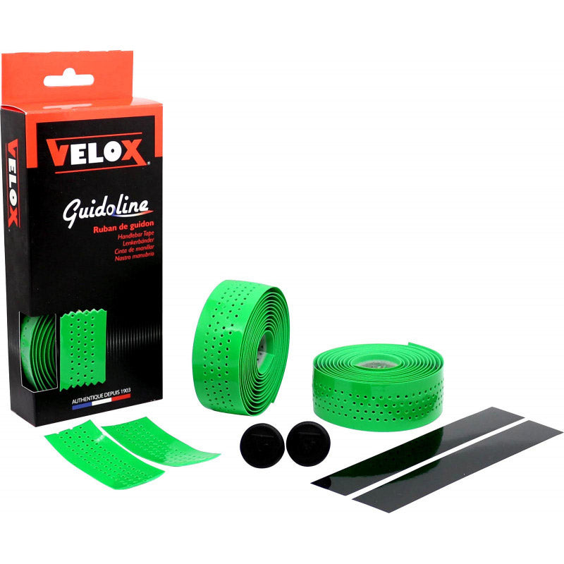 Velox Lenkerband glänzend weich perforiert grün (2Stk)