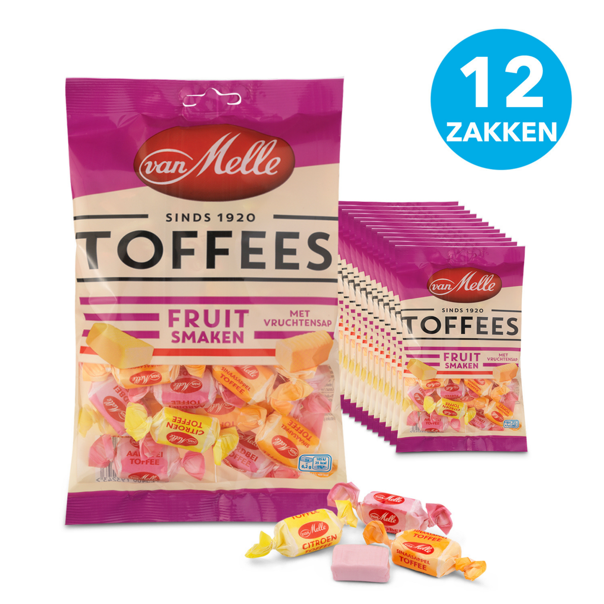 Van Melle Toffees Obst vegane Tasche (12x225gr)
