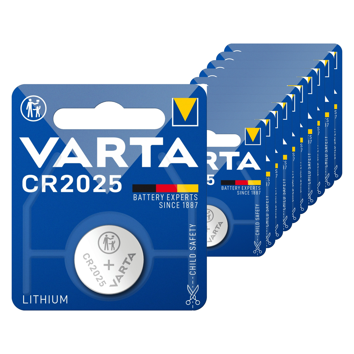 Varta CR2025 Lithium-Knopfzelle (10 Stück)