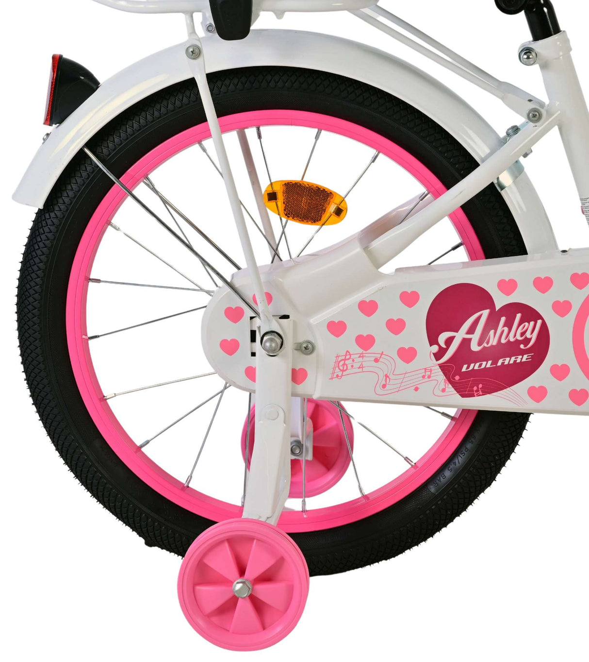 Volare Ashley Kinderfahrrad – Mädchen – 18 Zoll – Weiß