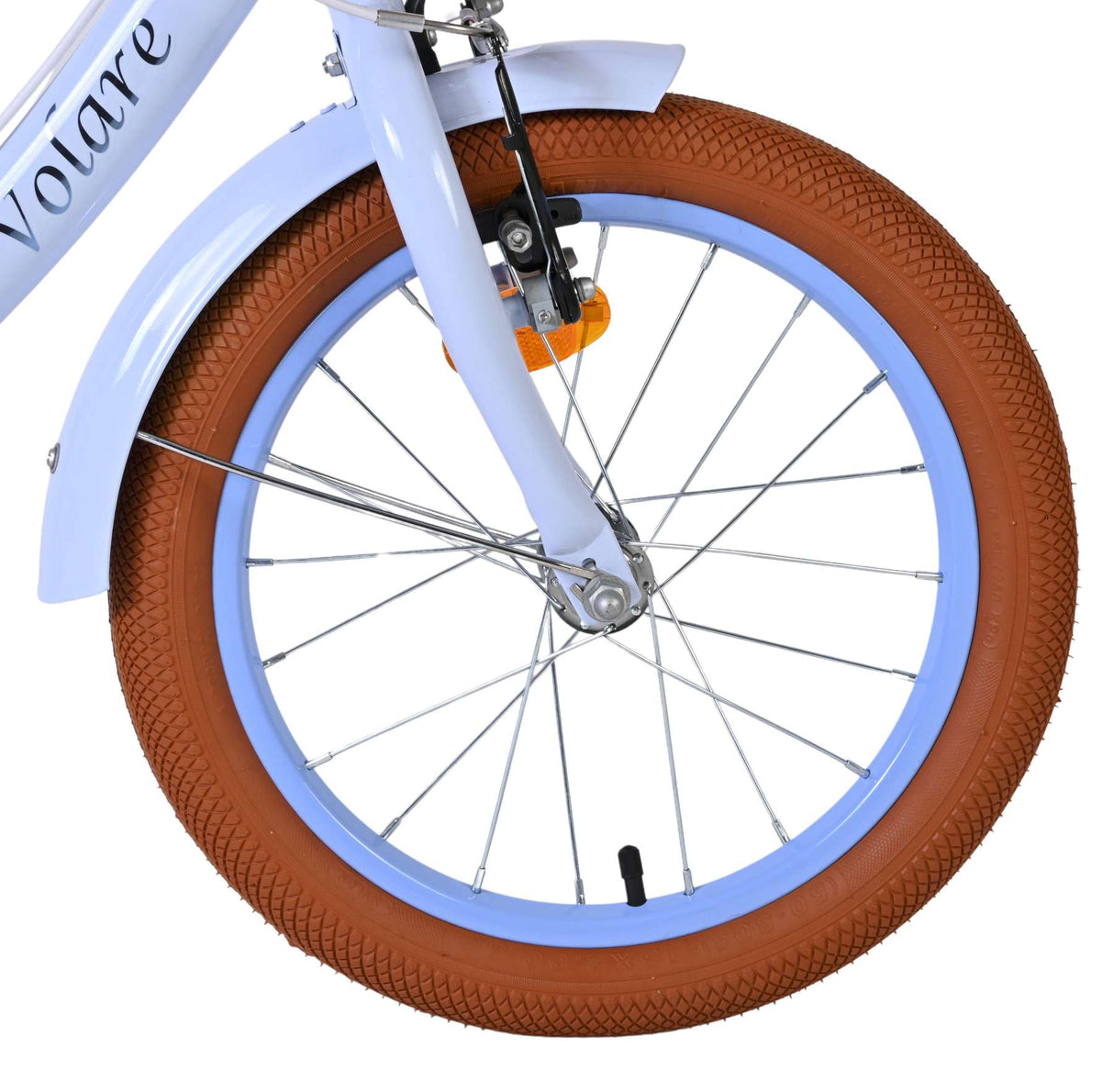 Volare Ashley Kinderfahrrad – Mädchen – 16 Zoll – Pastellblau – zwei Handbremsen