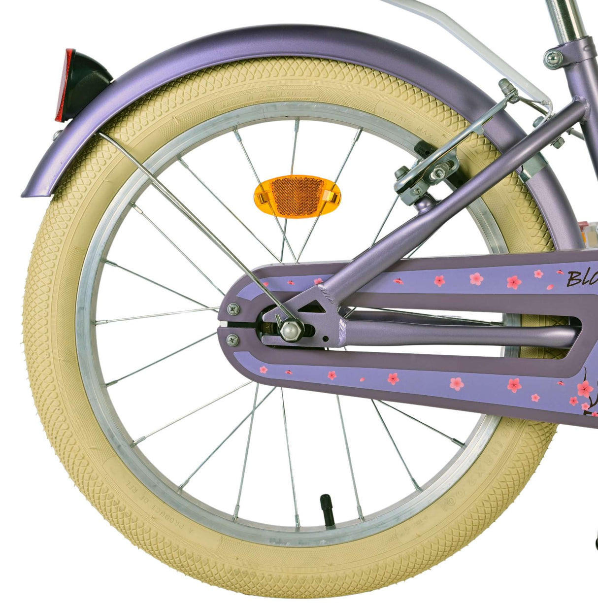 Volare Blossom Kinderfahrrad – Mädchen – 18 Zoll – Lila – zwei Handbremsen
