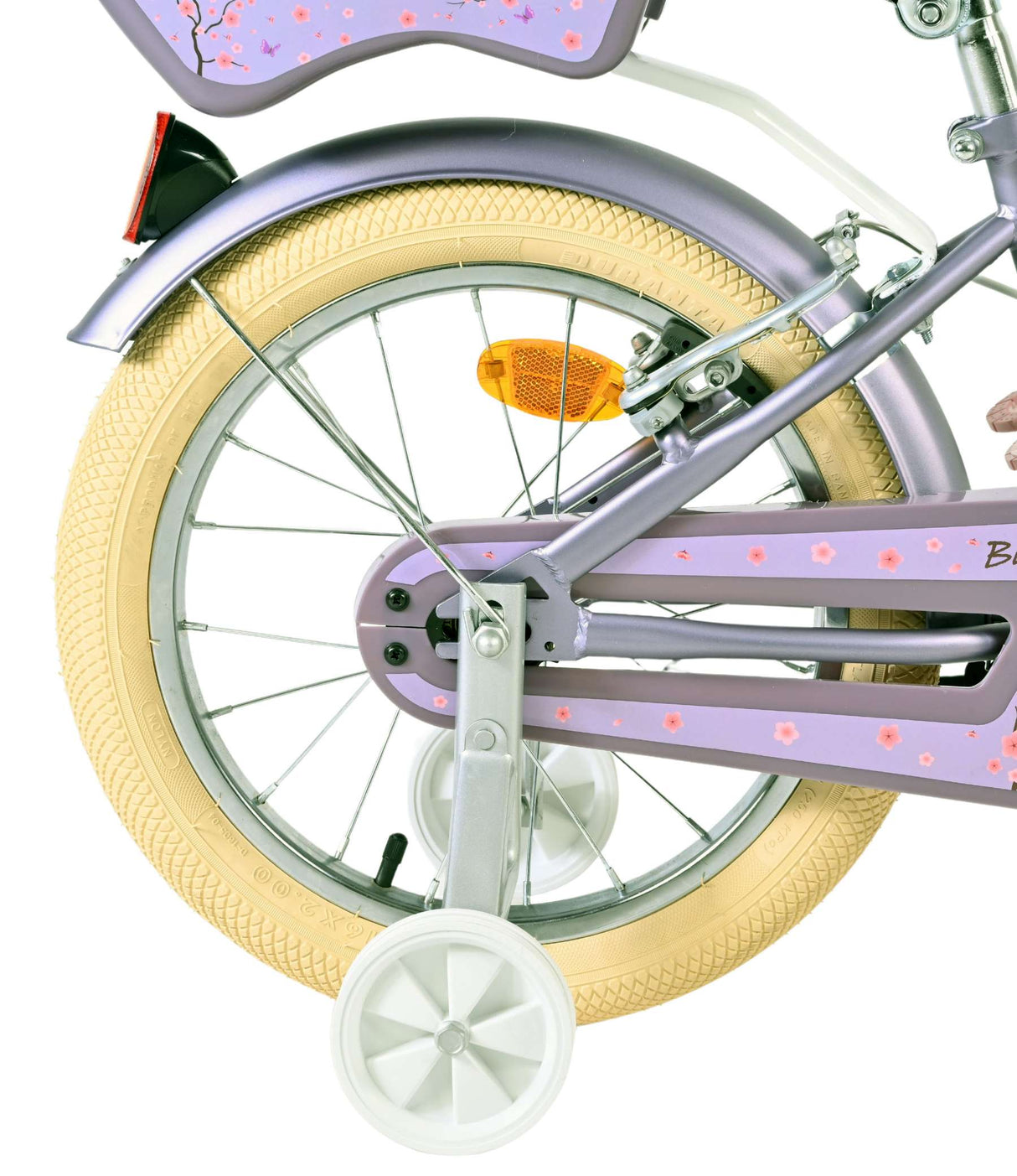 Volare Blossom Kinderfahrrad – Mädchen – 16 Zoll – Lila – zwei Handbremsen