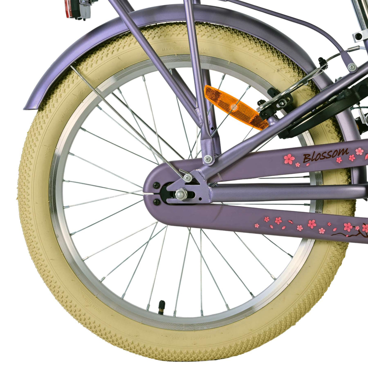 Volare Blossom Kinderfahrrad – Mädchen – 20 Zoll – Lila – zwei Handbremsen