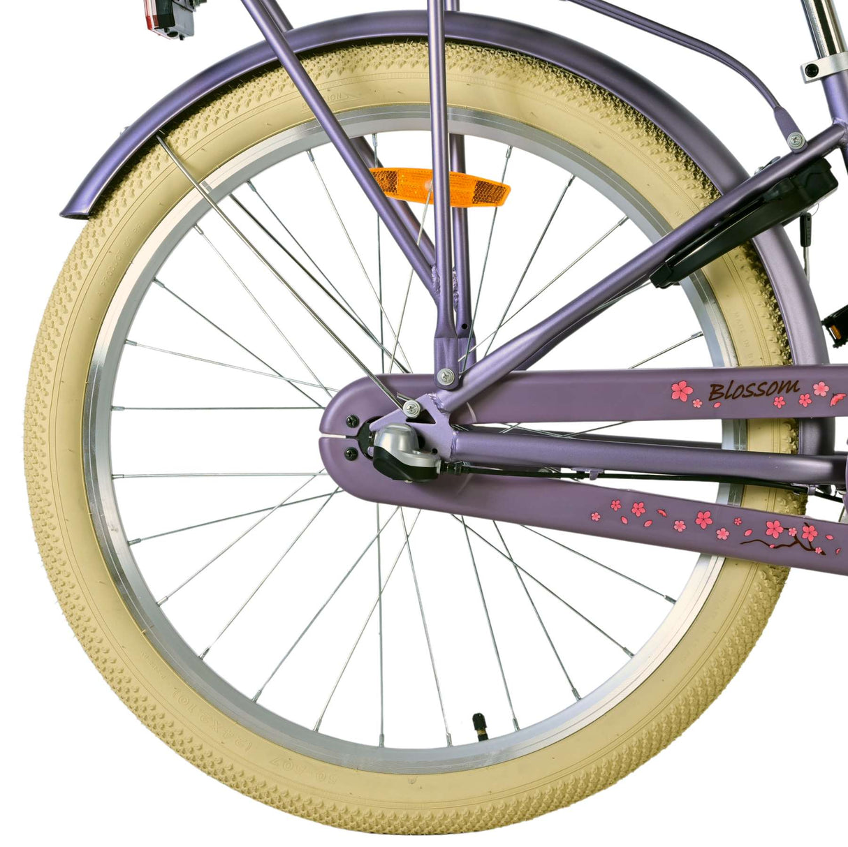 Volare Blossom Kinderfahrrad – Mädchen – 24 Zoll – Lila – 3 Gänge