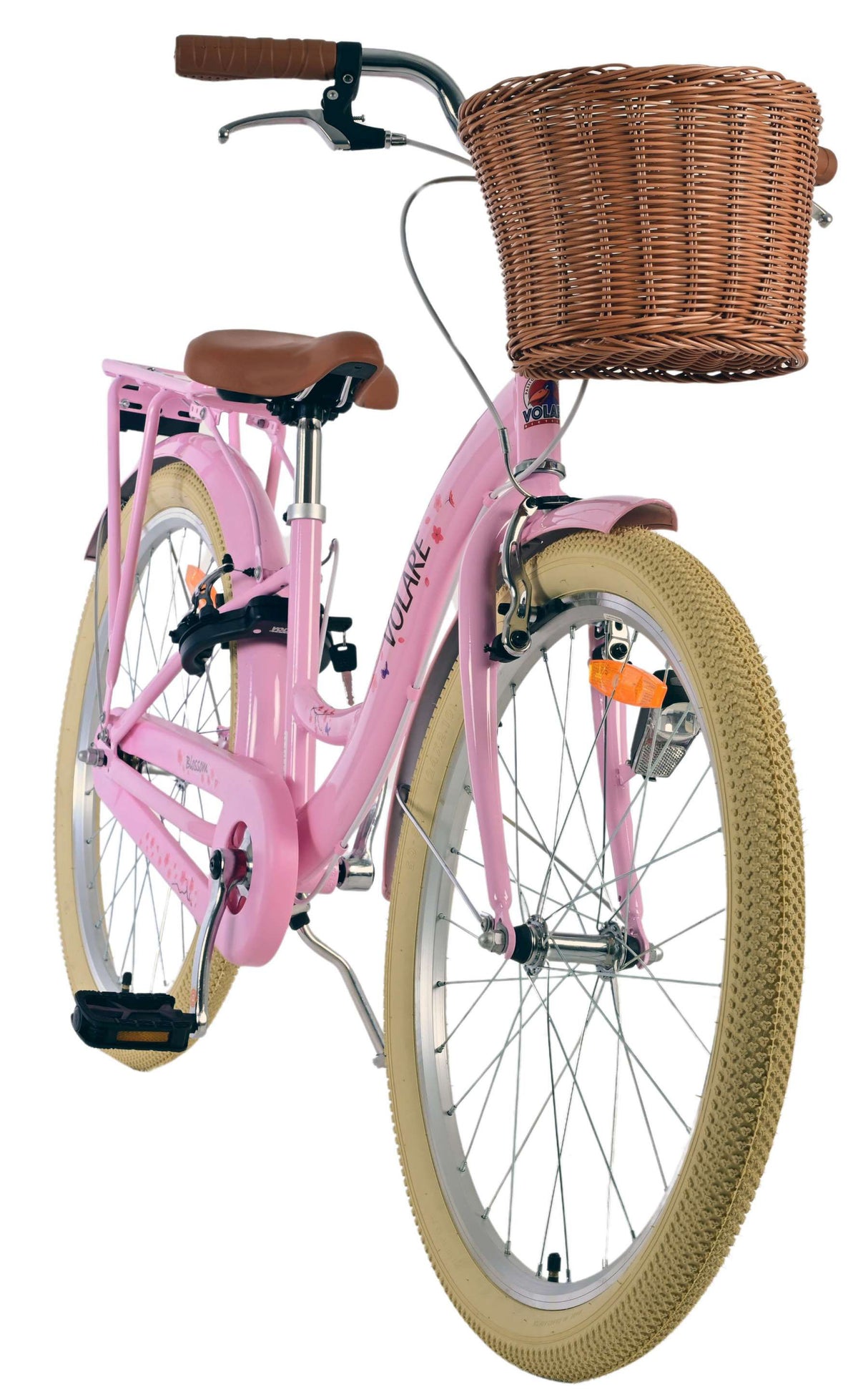 Volare Blossom Kinderfahrrad – Mädchen – 24 Zoll – Pink – zwei Handbremsen