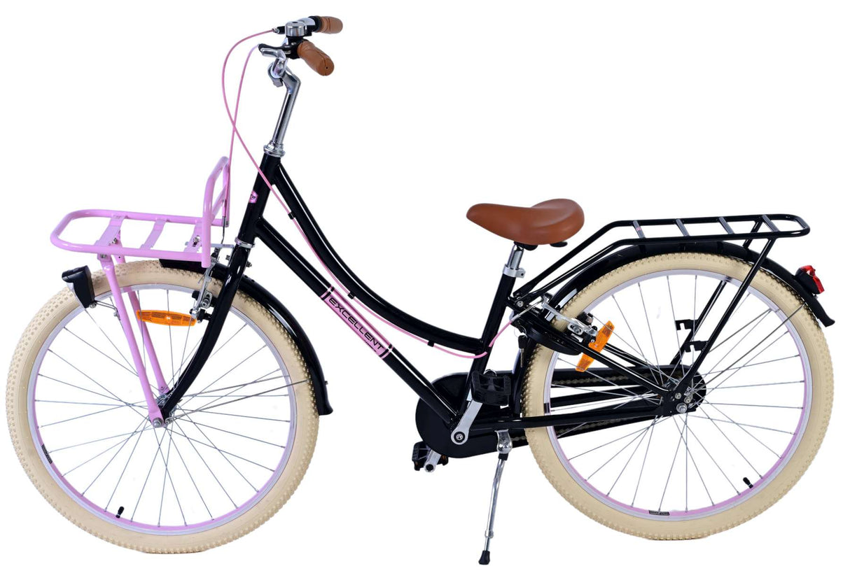 Volare Volare Kinderfahrrad Mädchen 24 Zoll Schwarz Zwei Handbremsen