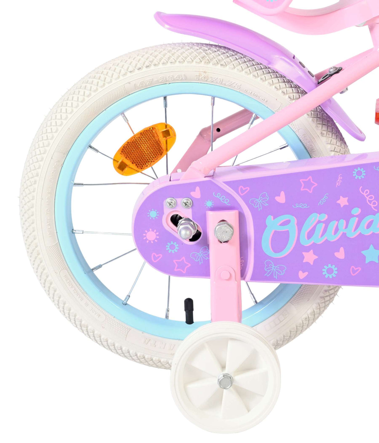 Volare Olivia Kinderfahrrad – Mädchen – 14 Zoll – Rosa