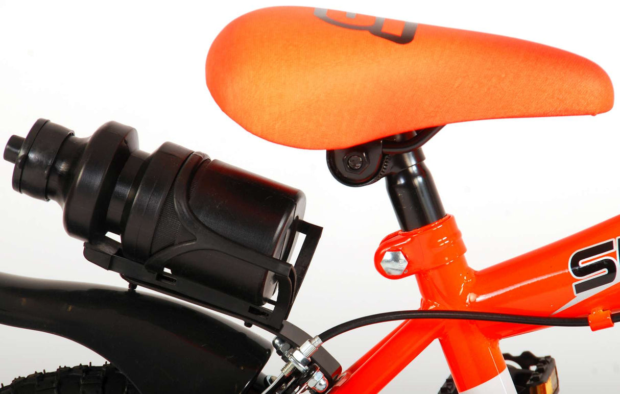 Volare Sportivo Kinderrad - Jungen - 12 Zoll - Neon Oranje Black - Zwei Handbremsen - 95% versammelte