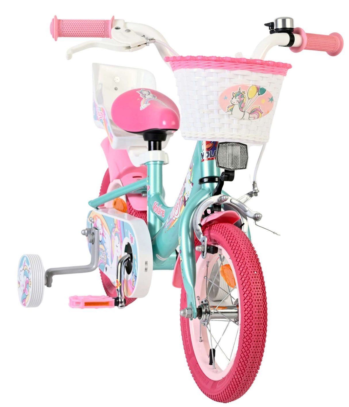 Volare Einhorn Kinderfahrrad - Mädchen - 12 Zoll - Grün