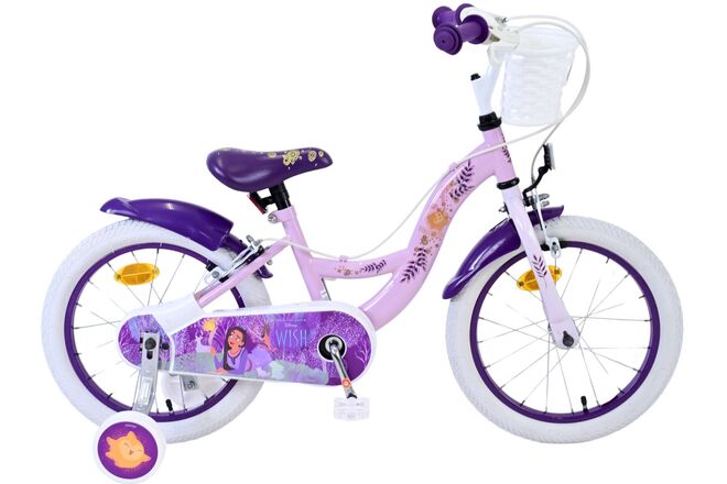 Wunsch Disney Wish Kinderfahrrad - Mädchen - 16 Zoll - Lila - Zwei Handbremsen