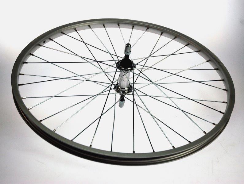 Bike Fun Kinder-Vorderrad 24x1,75 Aluminium silber blank