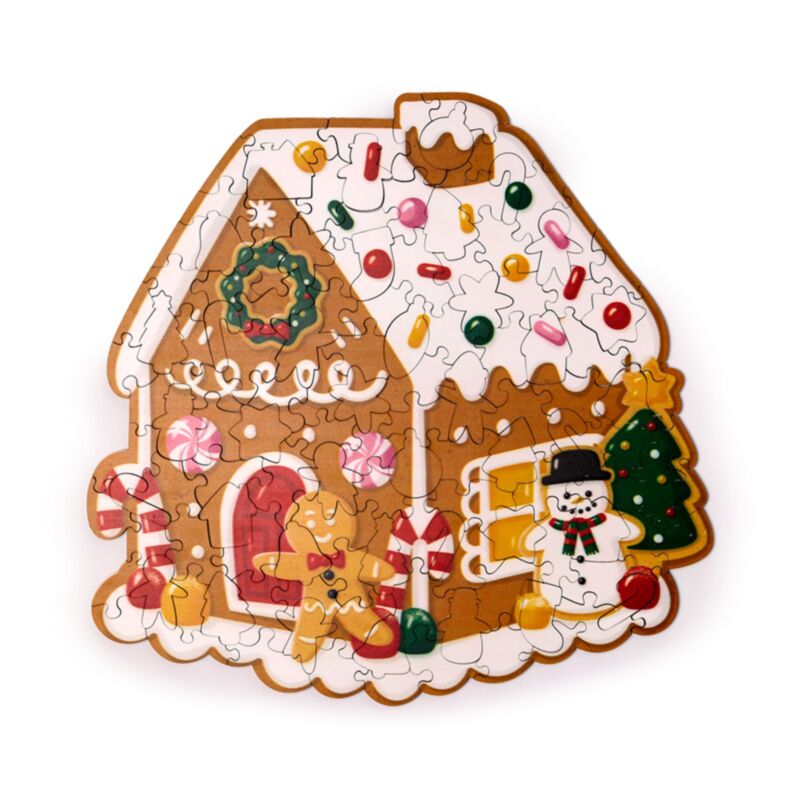 Weihnachts-Lebkuchenbäckerstraße-Puzzle mit 130 Teilen