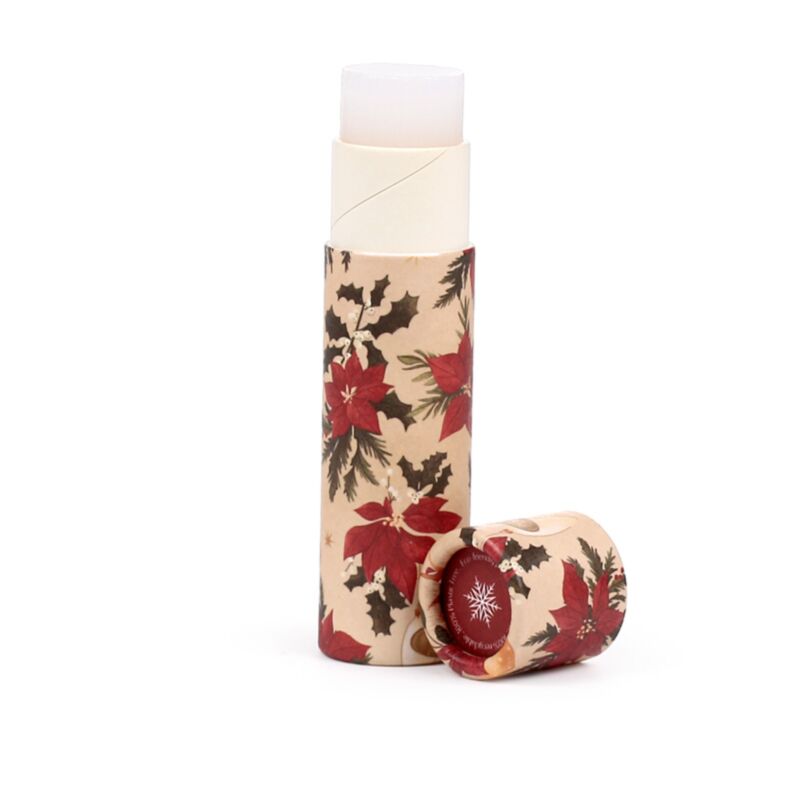 Weihnachts-Botanicals-Lippenbalsamstift aus Papier