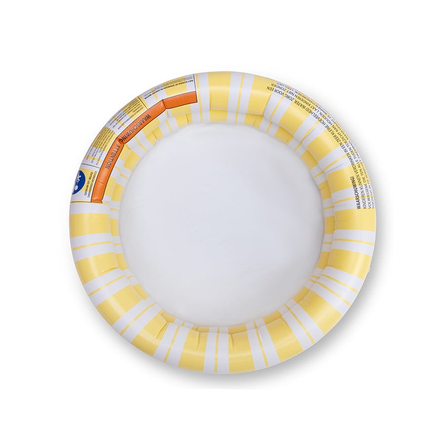 Gestreifte Glückseligkeit | gelb-weißes Babybecken ø 60 cm