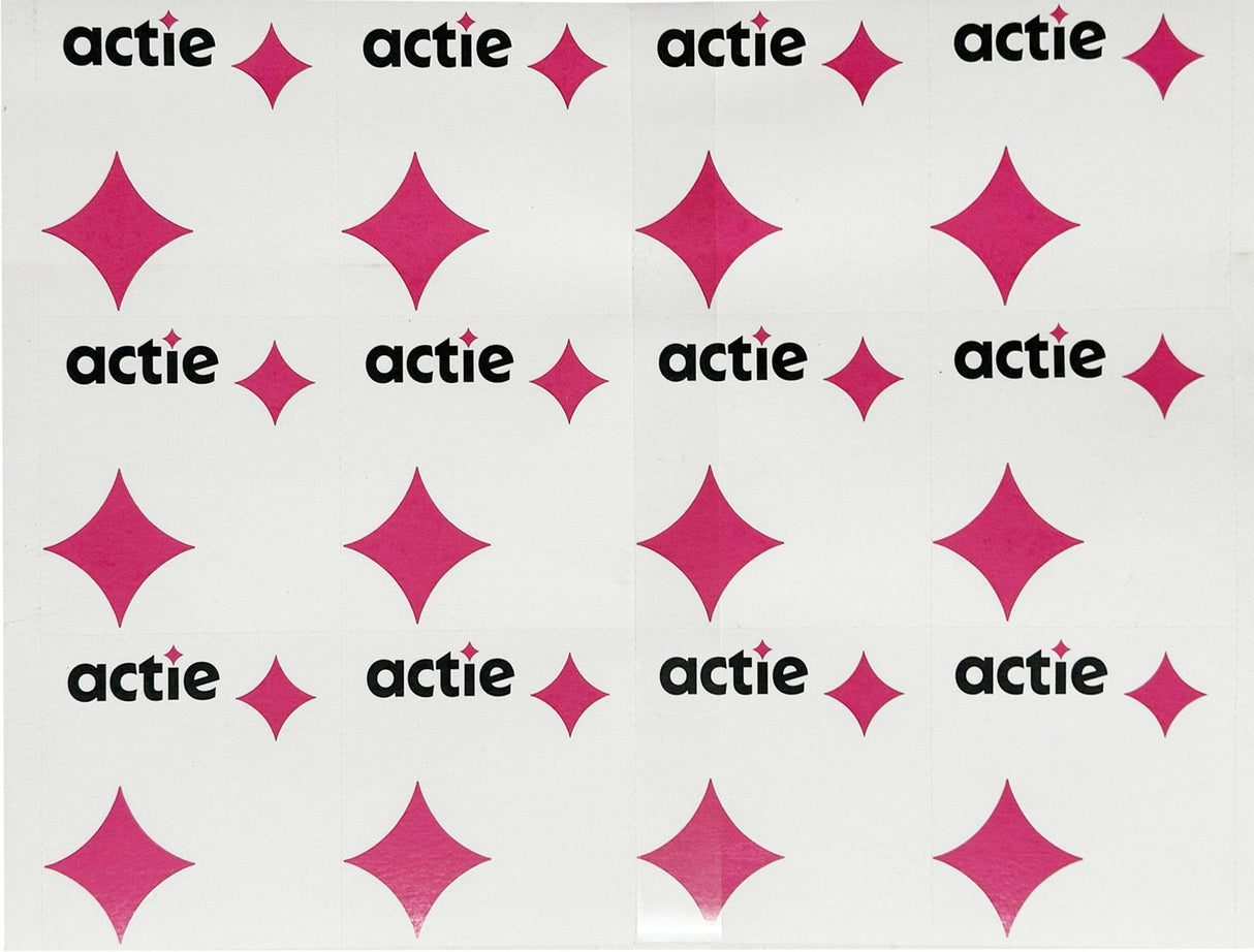 Z1 allesz a7 sjabloon prijskaarten “actie†50 vel