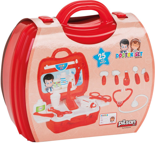 Pilsan Toy Doctor Set Red 26-Piece