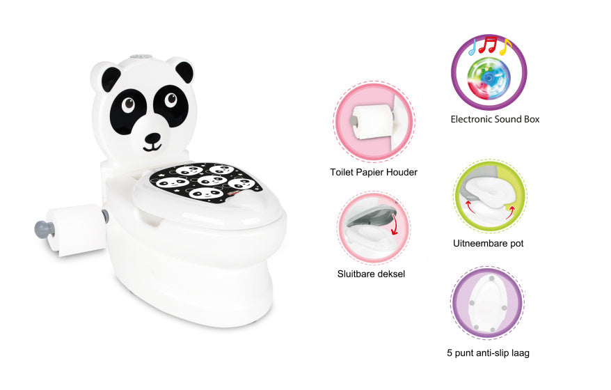 Pilsan Panda Educational Plaspot Wit Black