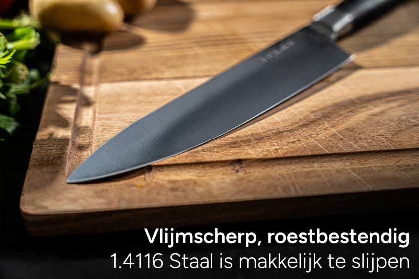 Arbaer Messerset mit Magnetblock, 6-teilige Griffe in Geschenkbox