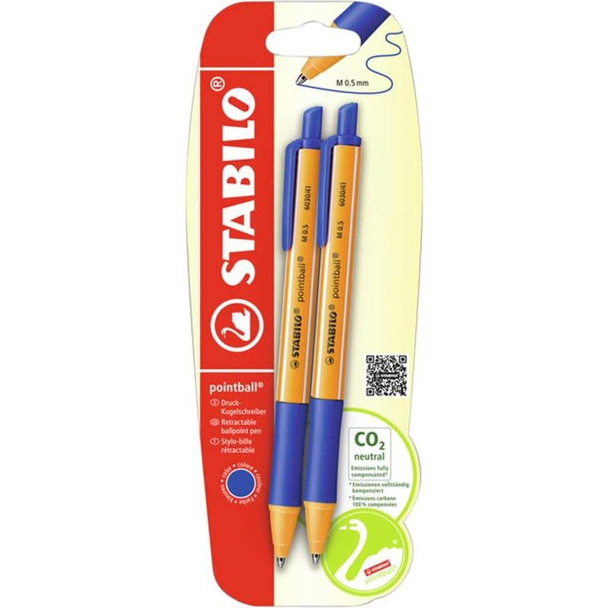 Stabilo Pointball blau 2 Stück Blister