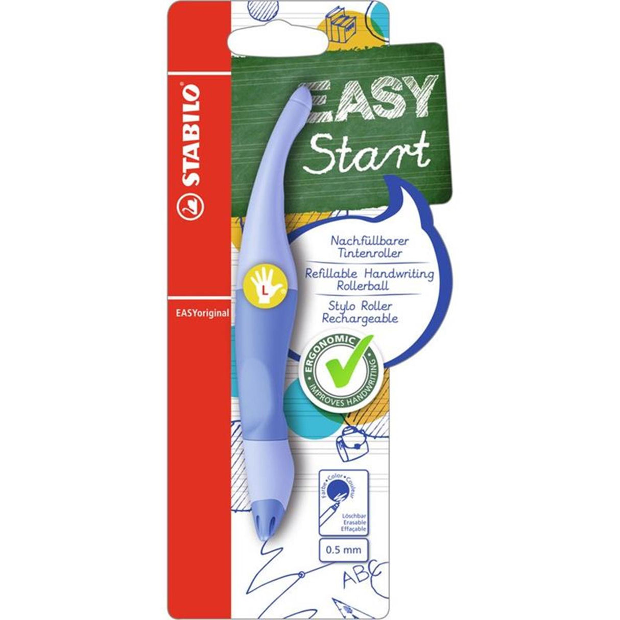 Stabilo easyoriginal Tintenroller für Linkshänder, luftiges Blau